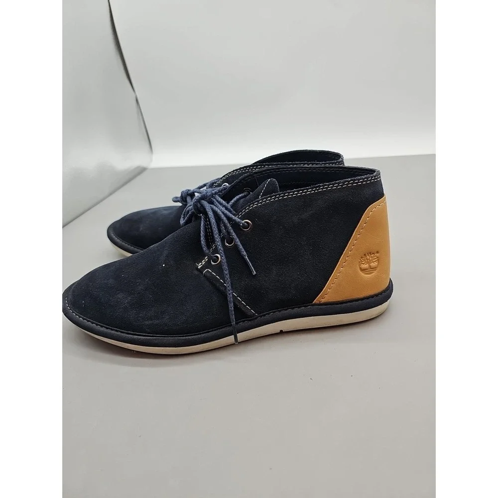 TIMBERLAND  A12JV CITY SHUFFLER CHUKKA BOOTS Mens  7.5 Blue Lace‎ Suede